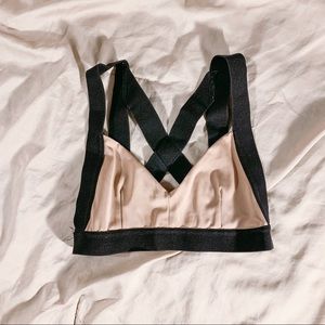 Olympia Activewear X Bra in Nude/Jet - M